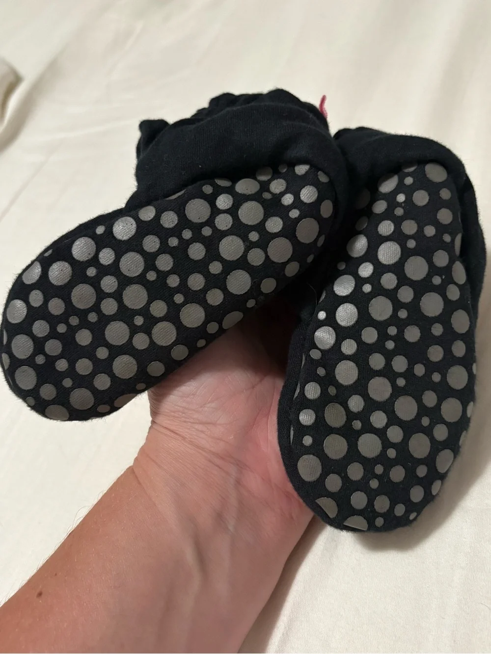 Zutano Black Cotton Non-Slip Soft Baby Booties 18 months
